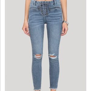 amuse society soho lace up skinnies